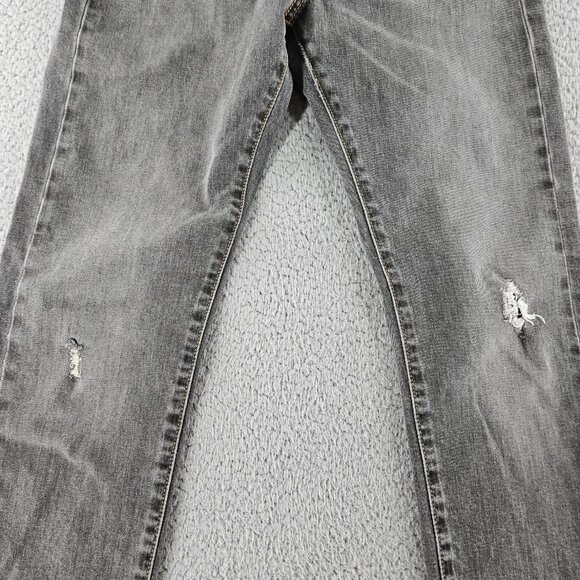 Levis Jeans Mens 30x32 (30x30) Gray 510 Distressed Skinny Fit Stretch Denim - Picture 4 of 16
